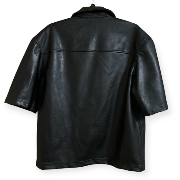 Zara Men’s Washed Faux Leather Shirt Jacket - Picture 11 of 11